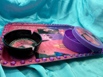 Nicki Glam Tray, Stash Jar, and Astray