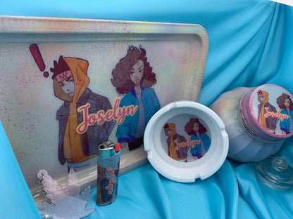 5 Piece Custom Photo Tray Sey (4Pictures)