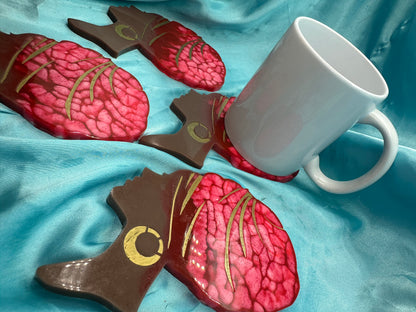 4Pcs Woman Coaster