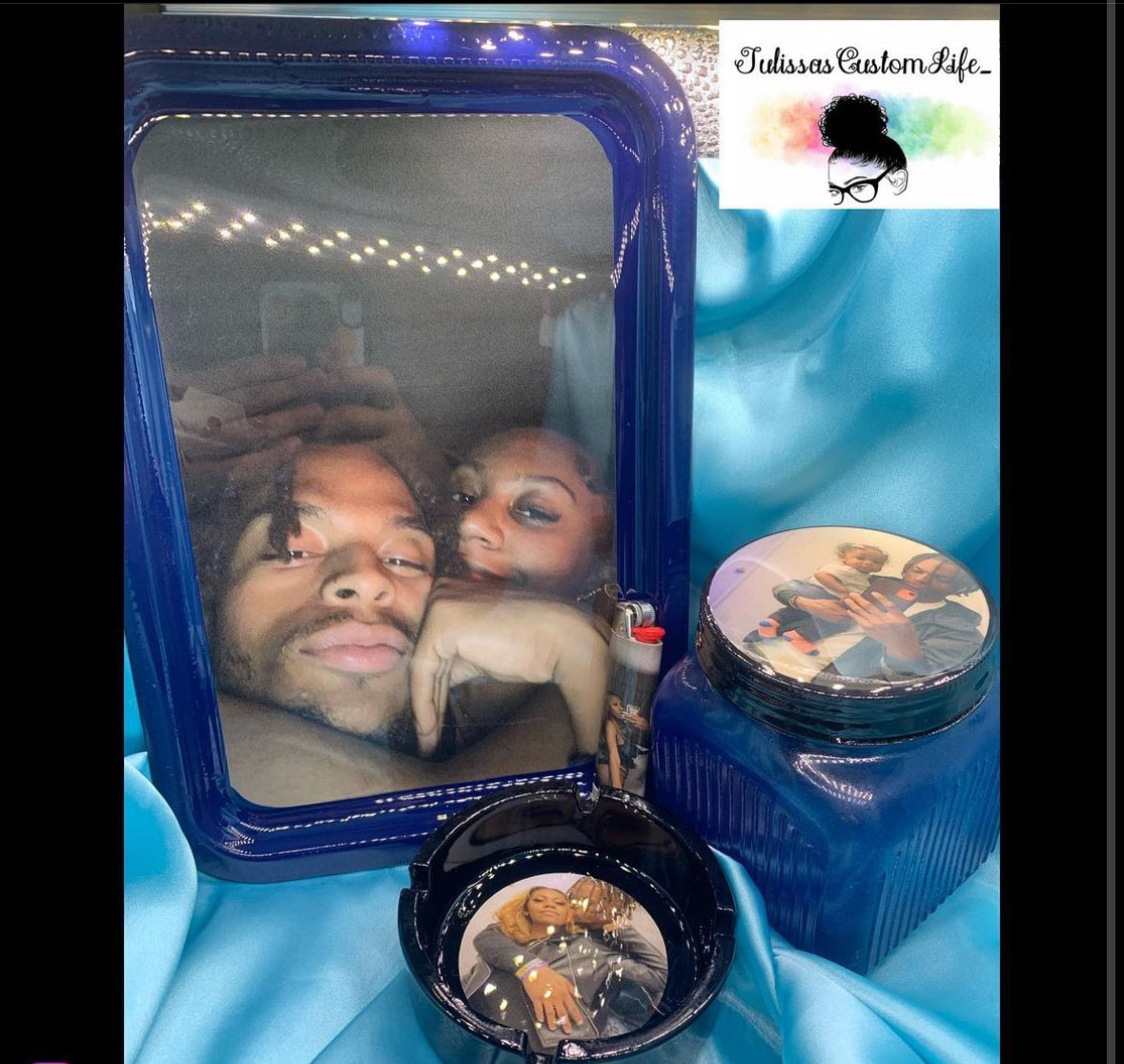 5 Piece Custom Photo Tray Sey (4Pictures)