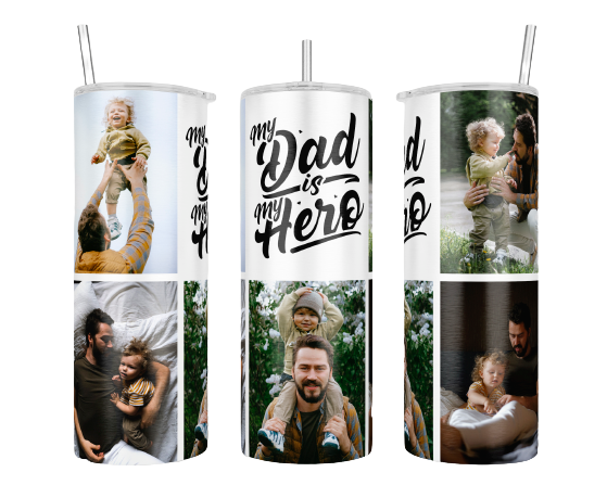 5 Picture Dad Tumbler