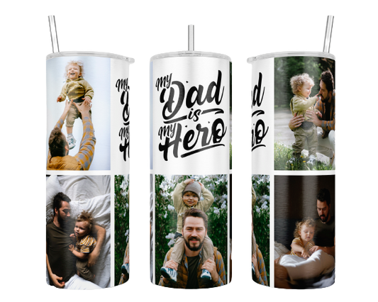 5 Picture Dad Tumbler