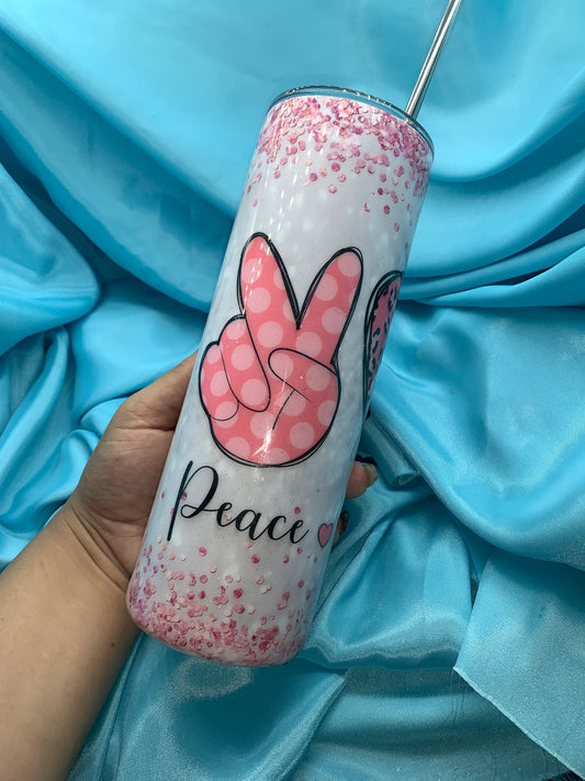 Peace Love Cure Tumbler