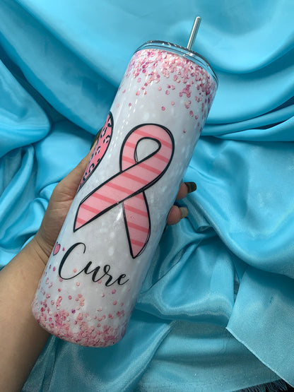 Peace Love Cure Tumbler