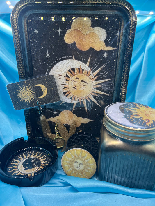 Sun and Moon Rolling Tray Set
